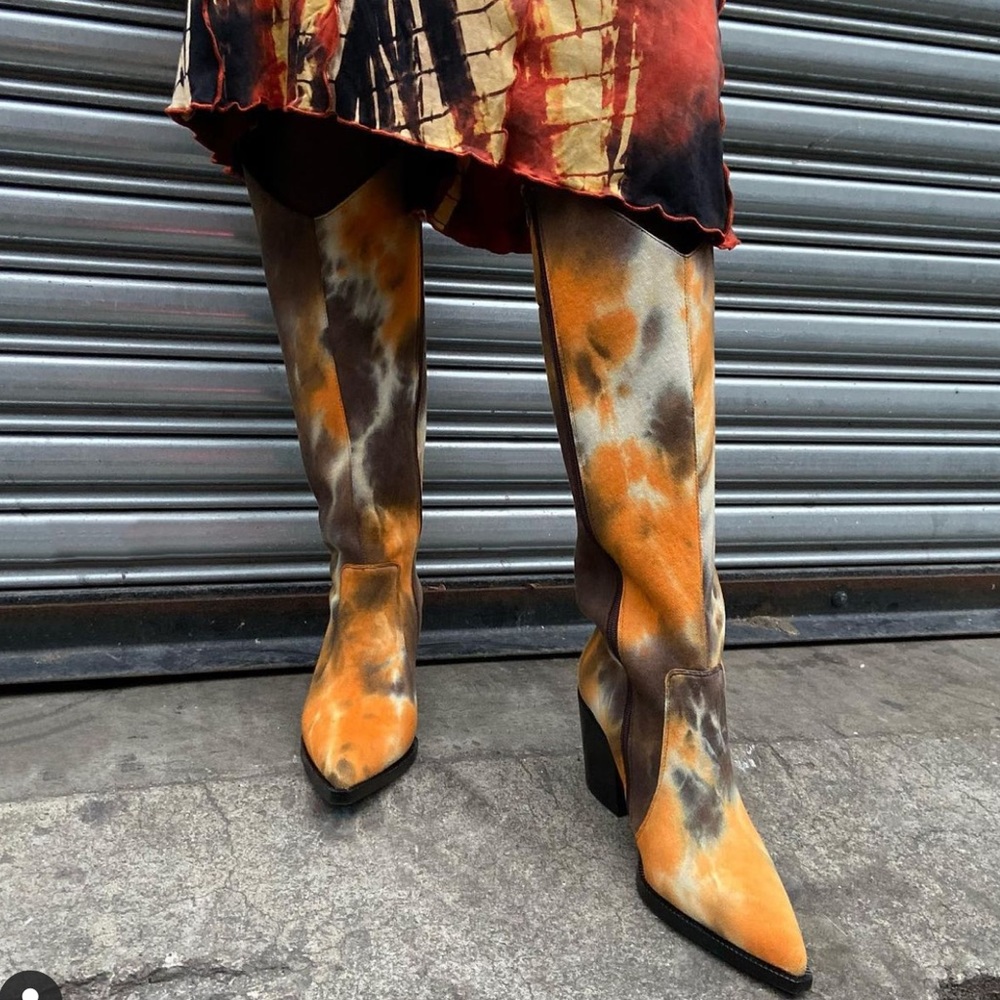 Jeffrey Campbell Gossips Tie Dye Knee High Boot